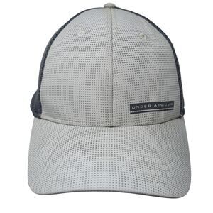 Under Armour Baseball Cap Gray XL Breathable Vented Holes 6 Panel Classic Fit